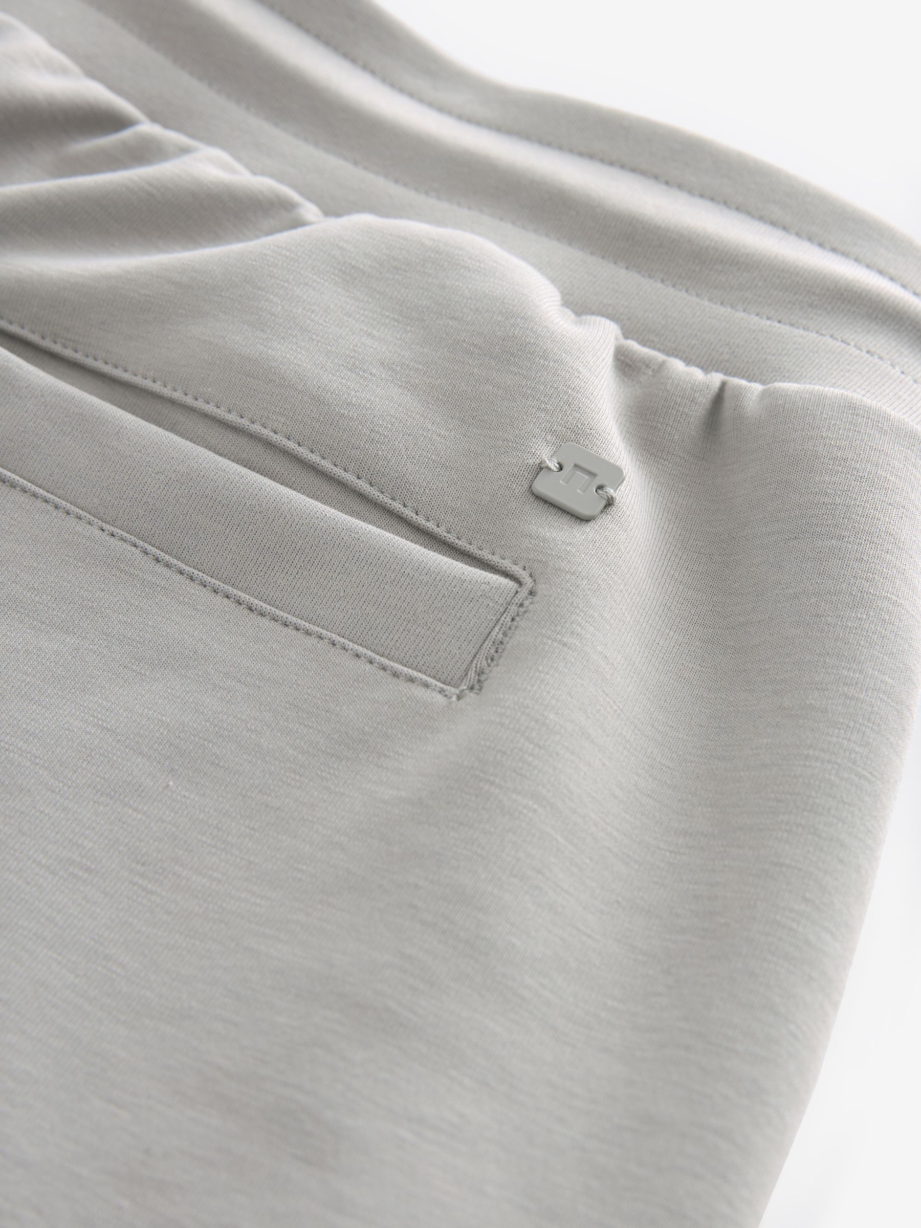Gray Wavy Zip-Up Jersey Shorts