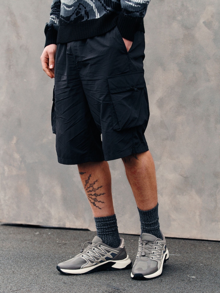 Black Parachute EDIT Cargo Shorts - Image 2 of 9