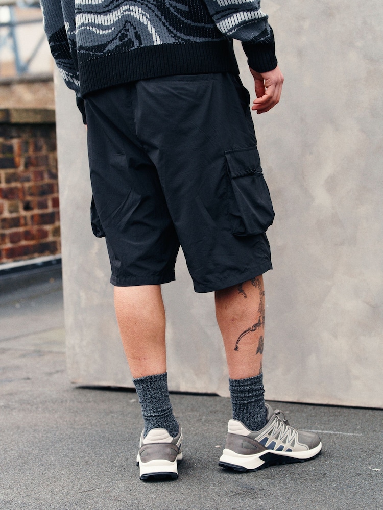 Black Parachute EDIT Cargo Shorts - Image 3 of 9
