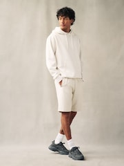 Ecru Straight Fit Zip Pocket Jersey Shorts - Image 3 of 8