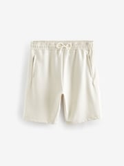Ecru Straight Fit Zip Pocket Jersey Shorts - Image 6 of 8