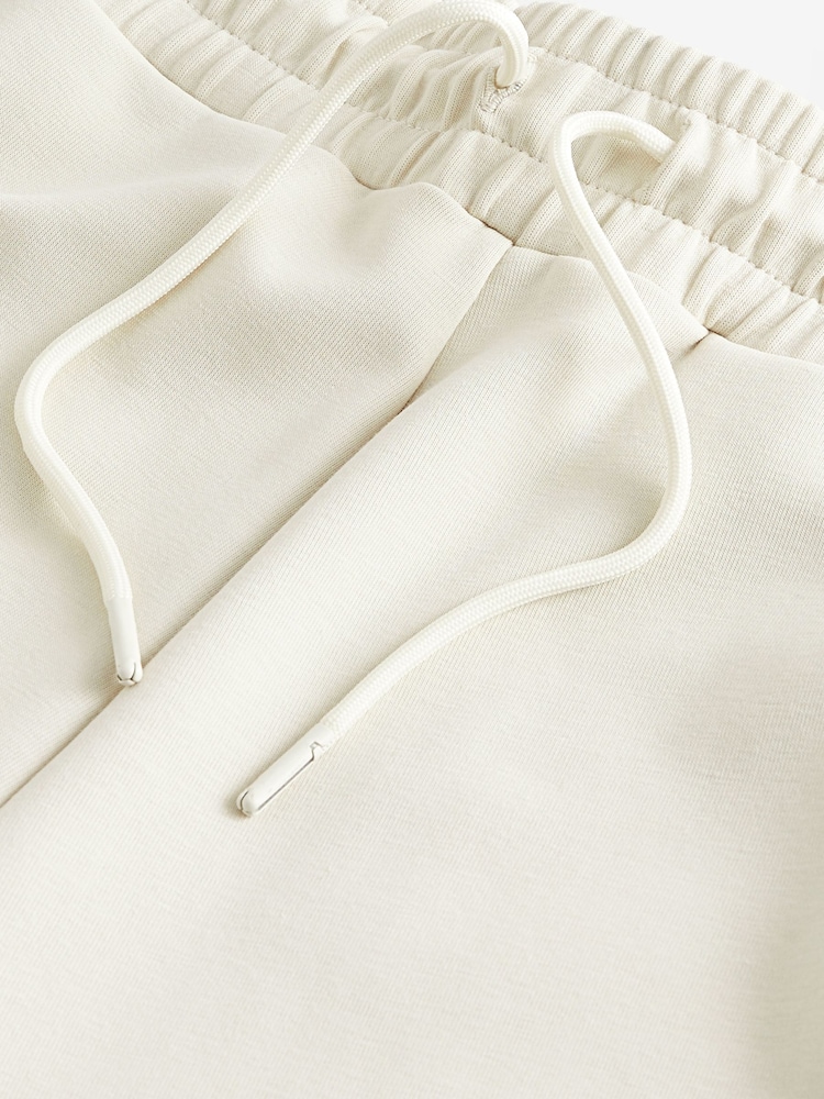 Ecru Straight Fit Zip Pocket Jersey Shorts - Image 8 of 8