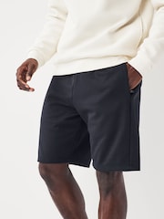 Navy Blue Straight Fit Zip Pocket Jersey Shorts - Image 1 of 8