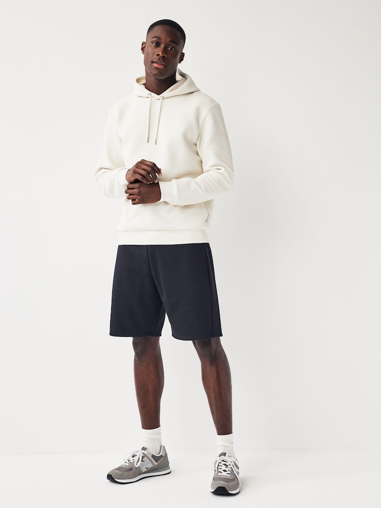 Navy Blue Straight Fit Zip Pocket Jersey Shorts - Image 2 of 8