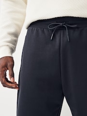 Navy Blue Straight Fit Zip Pocket Jersey Shorts - Image 4 of 8