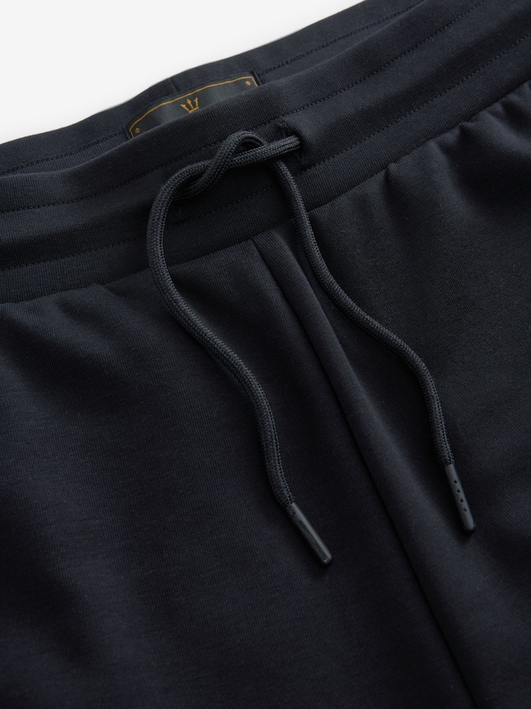 Marineblau/blau - Gerade Passform - Jersey-Shorts mit Reißverschlusstaschen - Image 6 of 8