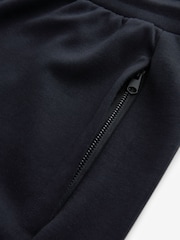 Navy Blue Straight Fit Zip Pocket Jersey Shorts - Image 8 of 8