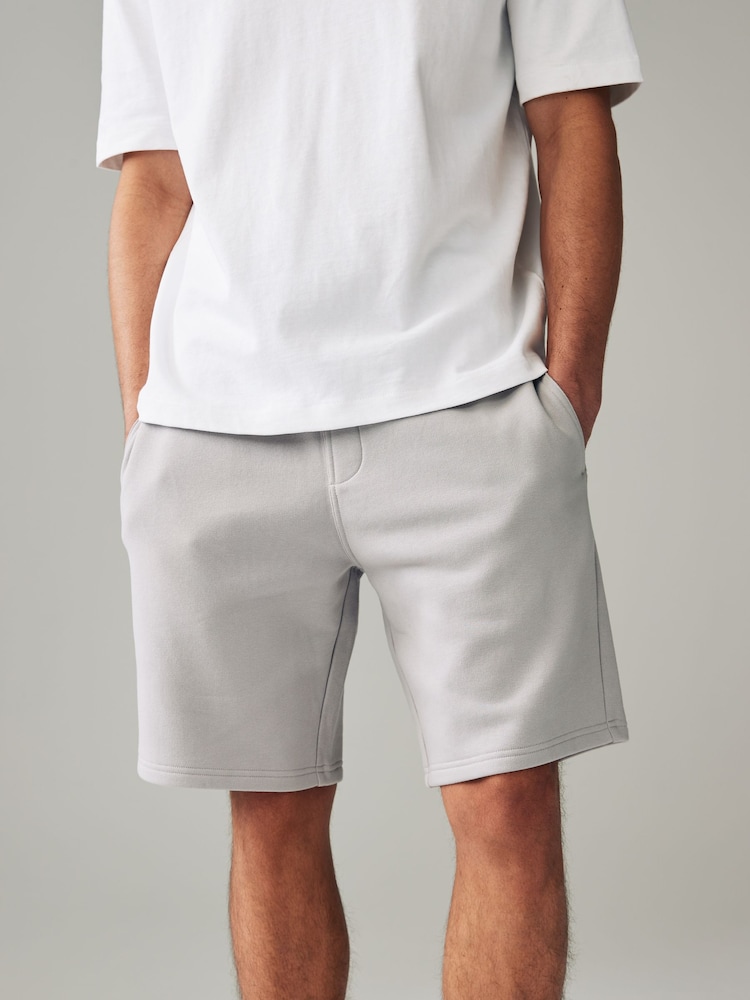 Light Grey Soft Fabric Jersey Shorts - Image 1 of 10
