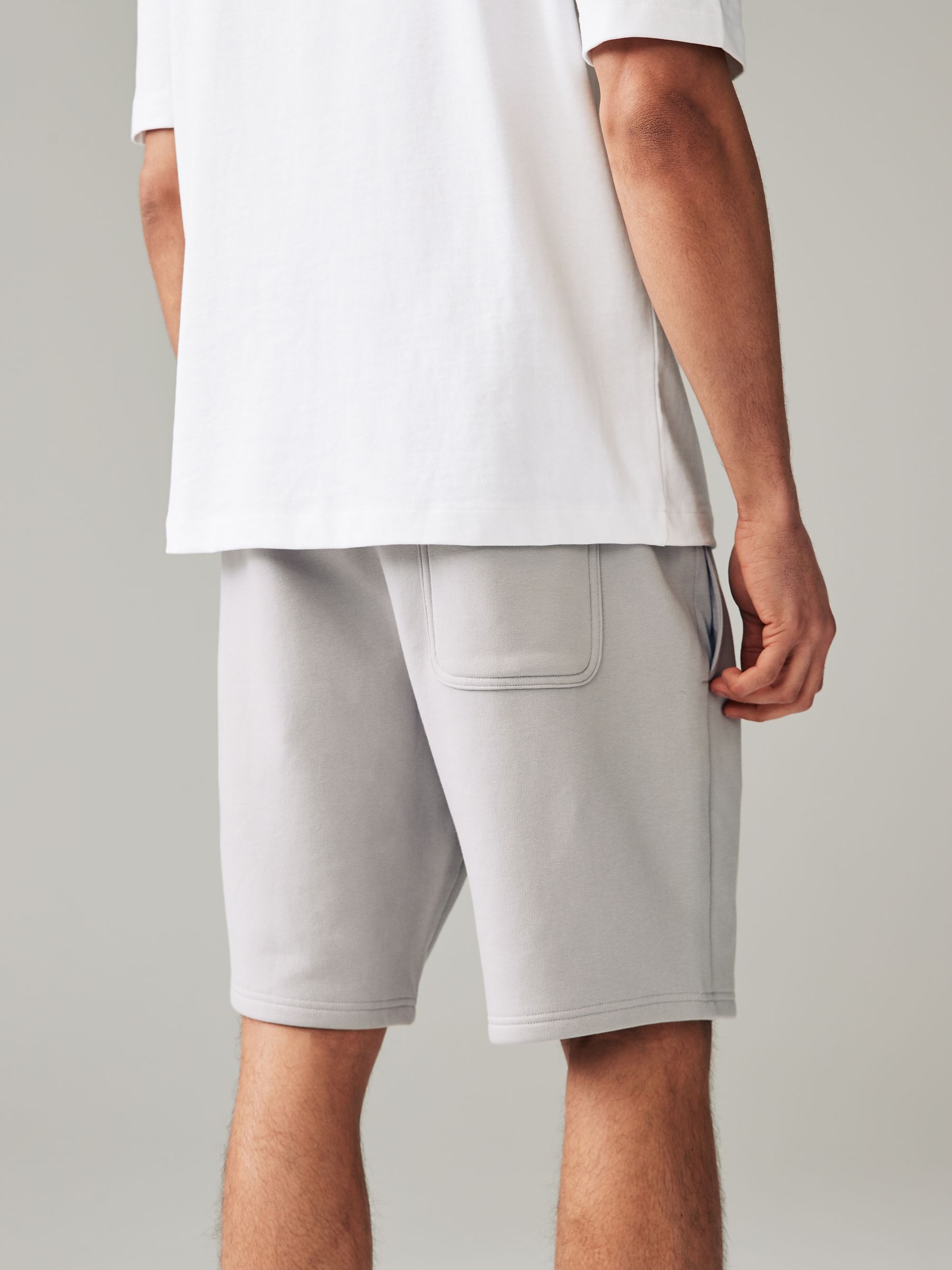 Buy Light Grey Soft Fabric Jersey Shorts from Next USA
