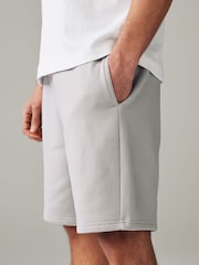 Light Grey Soft Fabric Jersey Shorts - Image 4 of 10