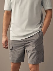 Charcoal Grey Tech Cargo EDIT Shorts - Image 3 of 10