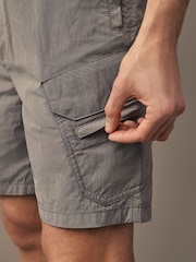 Charcoal Grey Tech Cargo EDIT Shorts - Image 6 of 10