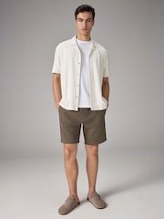 Brown Soft Fabric Jersey Shorts - Image 2 of 8