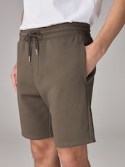 Brown Soft Fabric Jersey Shorts - Image 4 of 8