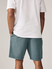 Blue Garment Dye 100% Cotton Jersey Shorts - Image 3 of 8