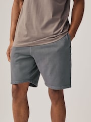 Slate Grey Garment Dye 100% Cotton Jersey Shorts - Image 1 of 8