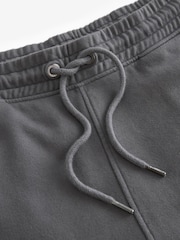 Slate Grey Garment Dye 100% Cotton Jersey Shorts - Image 6 of 8