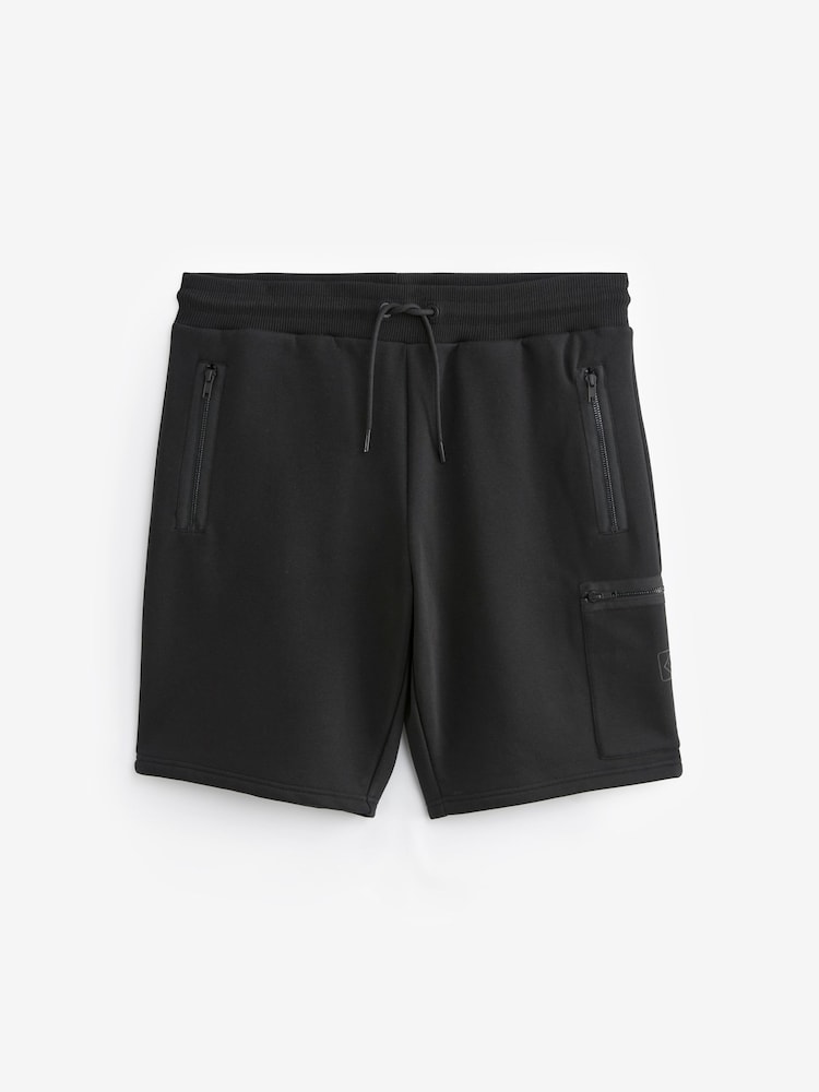 Black Utility Jersey Shorts - Image 5 of 9