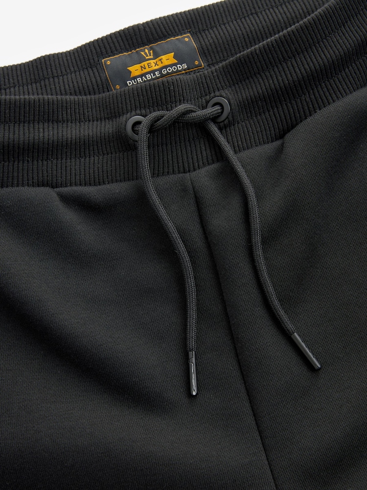 Black Utility Jersey Shorts - Image 6 of 9