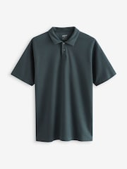 Grey/Clay Red/Ecru Textured Regular Fit Short Sleeve Jersey Polo Shirts 3 Pack - Image 10 of 12