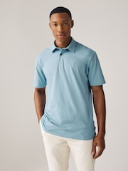 Ecru White/Pink/Blue Regular Fit Short Sleeve Jersey Polo Shirts 3 Pack - Image 4 of 11