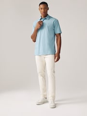Ecru White/Pink/Blue Regular Fit Short Sleeve Jersey Polo Shirts 3 Pack - Image 6 of 11