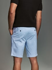 Navy/Light Blue Oxford Slim Fit Stretch Chino Shorts 2 Pack - Image 3 of 11