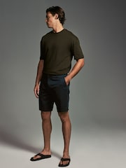 Navy/Light Blue Oxford Slim Fit Stretch Chino Shorts 2 Pack - Image 4 of 11