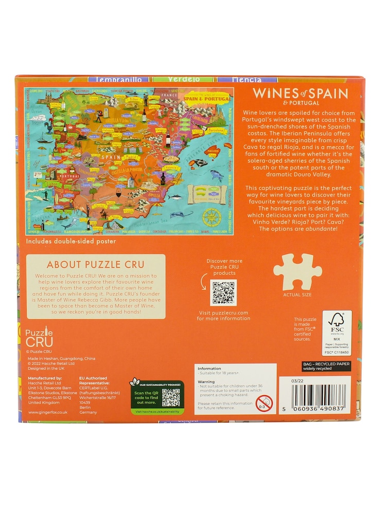 Ginger Fox Puzzle Cru Wines Of Spain And Portugal - Image 2 of 6