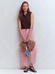 Boden Brown Chloe Henley Knitted Tank - Image 4 of 7