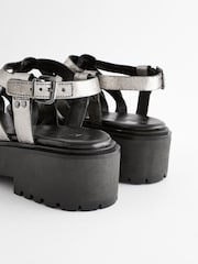 Pewter Forever Comfort® Chunky Strappy Sandals - Image 5 of 8