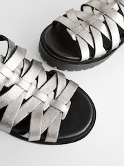 Pewter Forever Comfort® Chunky Strappy Sandals - Image 8 of 8