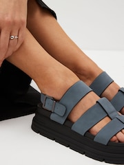 Blue Regular/Wide Fit Gladiator Chunky Platform Sandals - Image 1 of 6