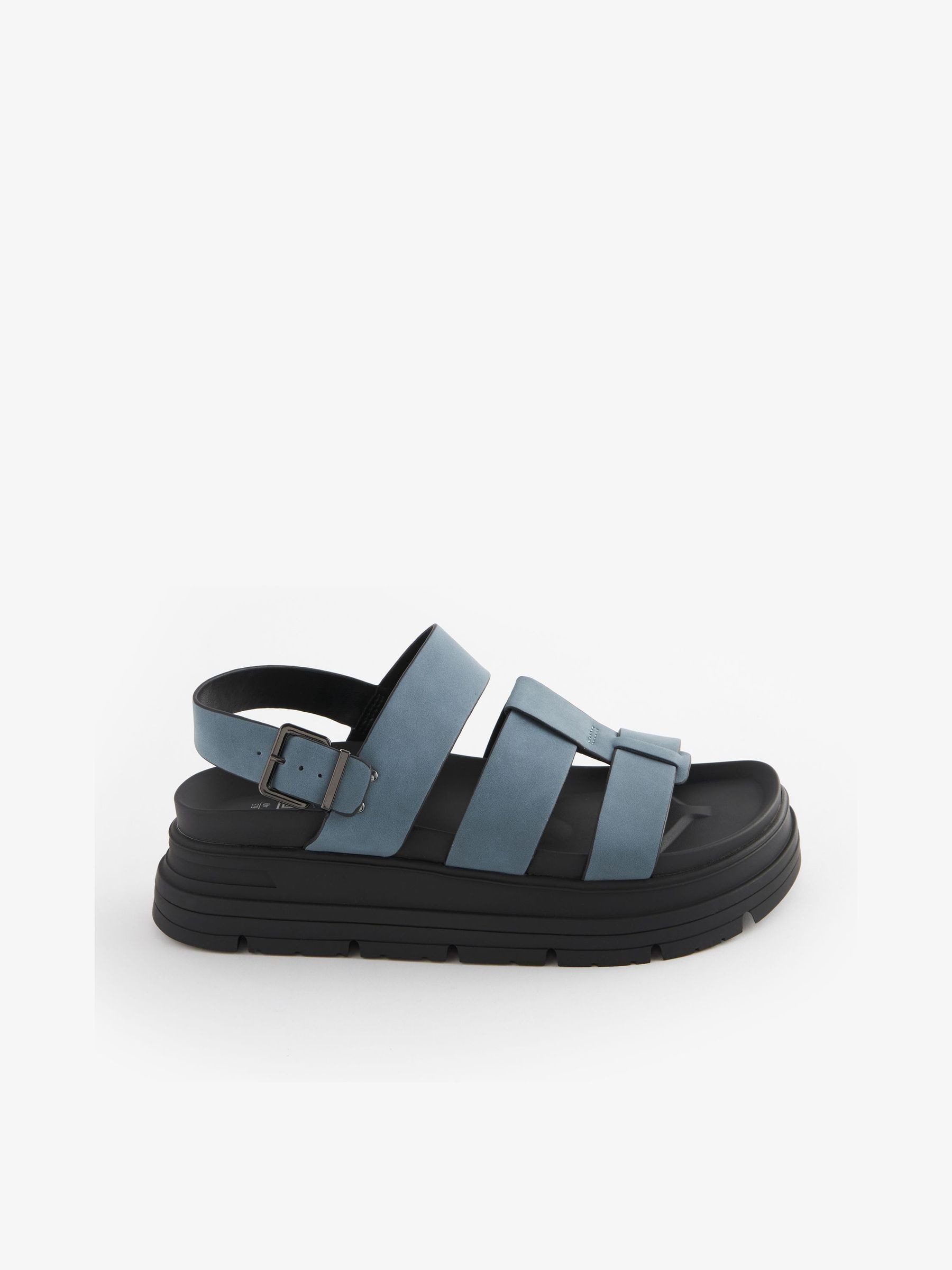 Buy Blue Regular Wide Fit Gladiator Chunky Platform Sandals from Next Luxembourg