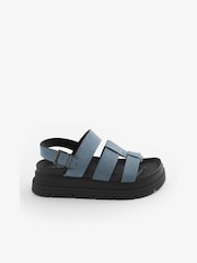 Blue Regular/Wide Fit Gladiator Chunky Platform Sandals - Image 3 of 6