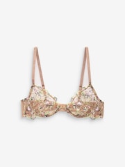 Multi Non Pad Plunge Neon Embroidery Bra - Image 7 of 8