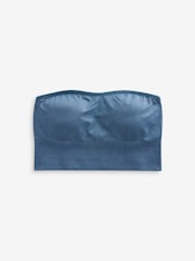 Navy Tie Dye Print/Blue Seamfree Bandeau Bras 2 Pack - Image 7 of 9