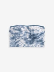 Navy Tie Dye Print/Blue Seamfree Bandeau Bras 2 Pack - Image 8 of 9