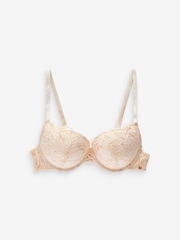 Cream Super Push Up Floral Lace Bra - Image 6 of 7