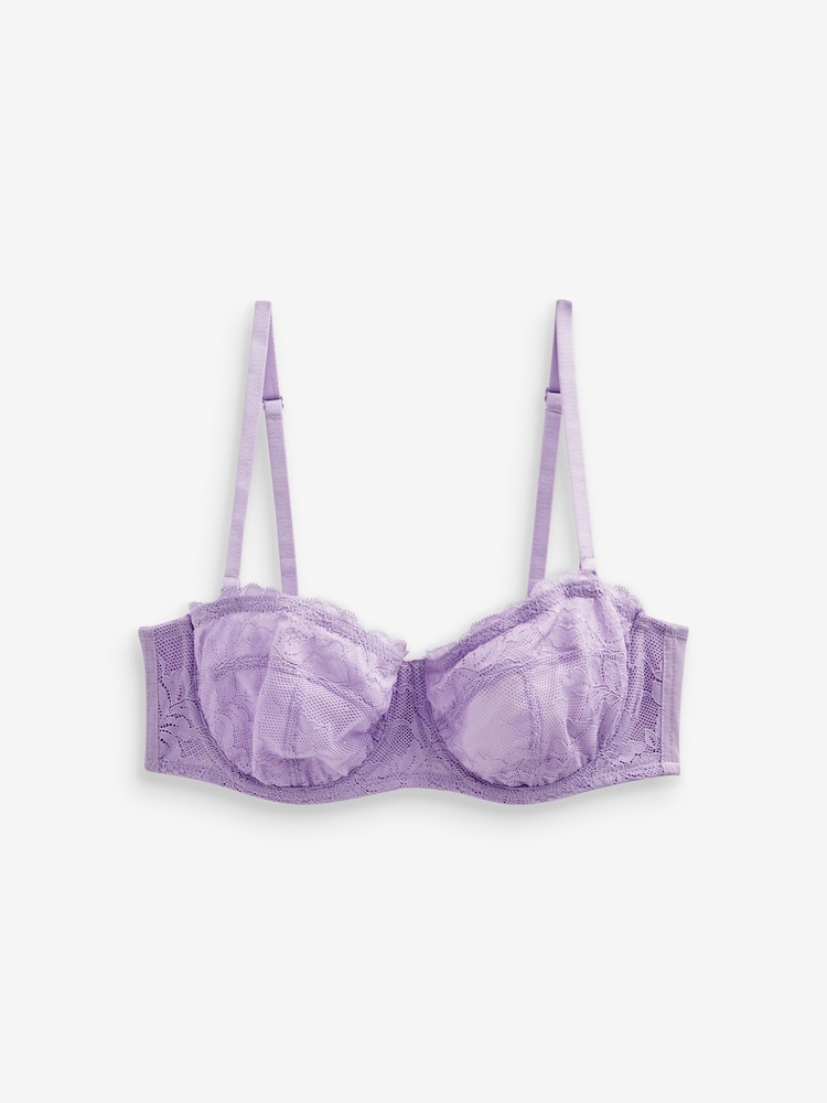 Lilac Purple/White Non Pad Strapless Bras 2 Pack - Image 8 of 10
