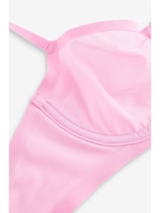 Bright Pink Non Pad Balcony Invisible Bonded Mesh Balcony Bra - Image 7 of 7