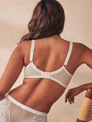 Navy Blue/Lilac Purple/Cream Total Support Full Cup Lace Ultimate Comfort Bras B-H 3 Pack - Image 3 of 10