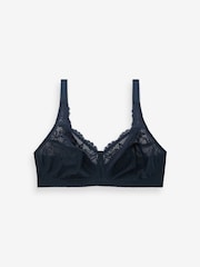 Navy Blue/Lilac Purple/Cream Total Support Full Cup Lace Ultimate Comfort Bras B-H 3 Pack - Image 7 of 10