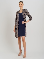 Gina Bacconi Blue Patsey Mock Dress And Jacket - Image 1 of 6