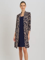 Gina Bacconi Blue Patsey Mock Dress And Jacket - Image 3 of 6