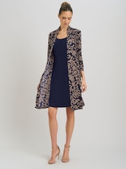 Gina Bacconi Blue Patsey Mock Dress And Jacket - Image 4 of 6