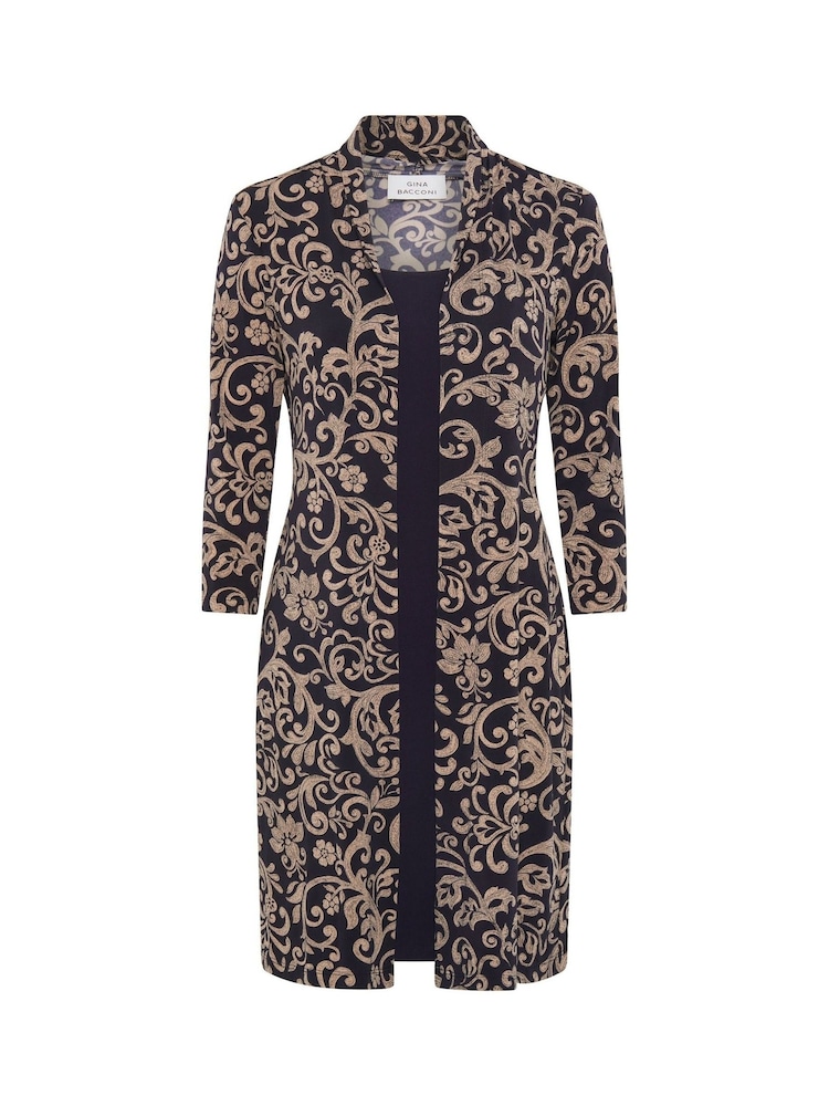 Gina Bacconi Blue Patsey Mock Dress And Jacket - Image 6 of 6
