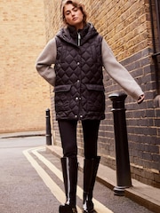 Mint Velvet Black Utility Padded Gilet - Image 2 of 4