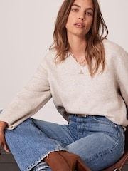 Mint Velvet Cream Cocoon Jumper - Image 2 of 4