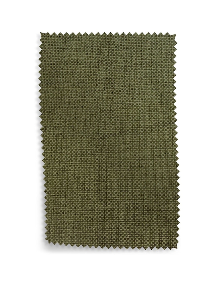Fabric by Metre Luxe Chenille Weave Dark Moss Green - Image 1 of 1